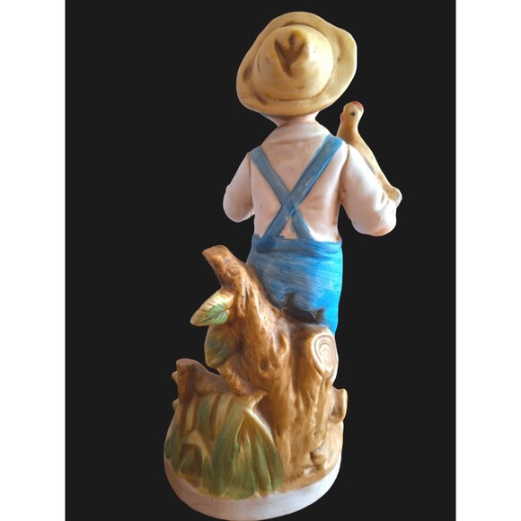 LOT Homco Figurines Harvest Farm Boy Girl With Vegetables Boy With Chicken - Picture 8 of 13